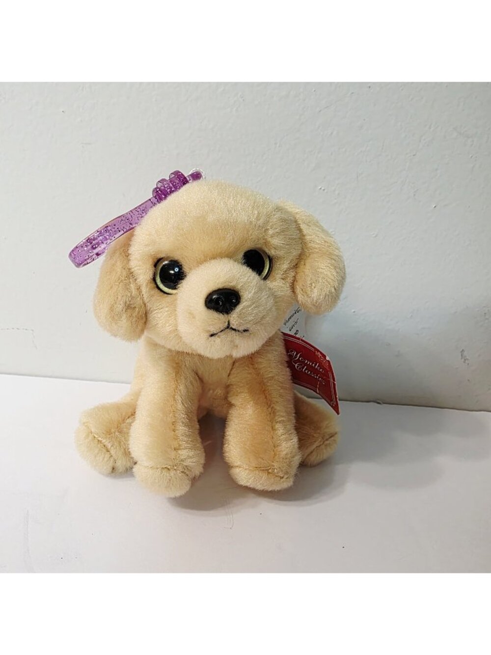 Mini Yomika Russ Yellow Lab Puppy Backpack Clip Plush Stuffed Animal